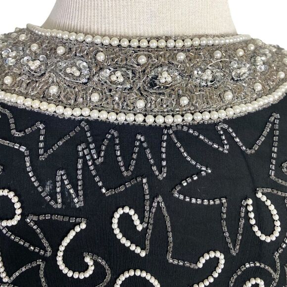 Vtg beaded cropped jacket / stand out from the crowd in this slik 1/2 sl… - Picture 5 of 10